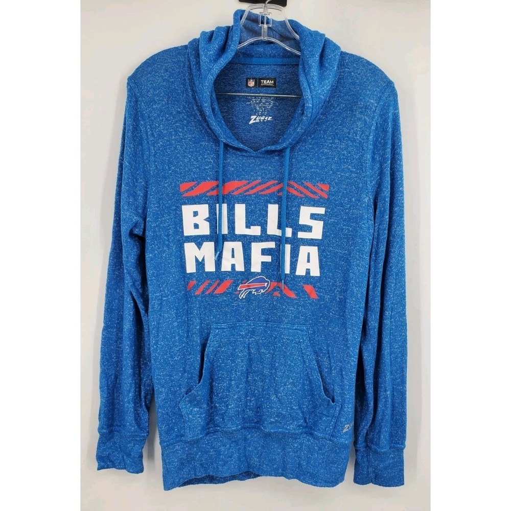 Buffalo Bills Mafia Lightweight Hoodie Blue Soft Stretchy NFL Zubaz Women's XS